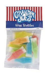 GRANDPA JOES WAX BOTTLES CANDY 3 OZ PEG BAG 12PC CS  (C