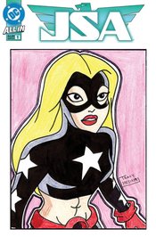 DF DC COMICS CVR ART SGN & REMARKED MEDINA STARGIRL SKETCH (