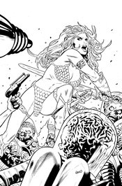 RED SONJA ATTACKS MARS #1 CVR G 10 COPY INCV LAND LINE ART V