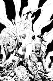 RED SONJA ATTACKS MARS #1 CVR H 15 COPY INCV LEE LINE ART VI