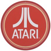 ATARI RED LOGO 11IN ROUND METAL SIGN