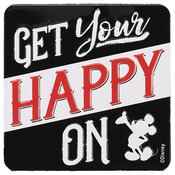 DISNEY MICKEY GET YOUR HAPPY ON 2.5IN TIN MAGNET