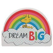 PEANUTS WOODSTOCK DREAM BIG RAINBOW 7X6 WOOD TABLETOP DECOR