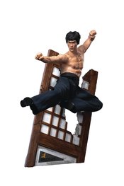 BRUCE LEE FLYING-KICK 30CM POLYRESIN STATUE