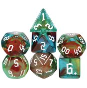 ACRYLIC DICE PSYCHEDELIC 7PC SET