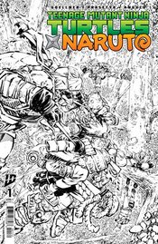 TEENAGE MUTANT NINJA TURTLES X NARUTO #1 2ND PTG 10 COPY B&W