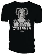 DOCTOR WHO CYBERMAN 1970 SZ S BLACK TS