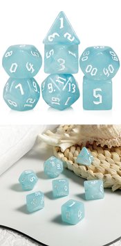 ACRYLIC DICE GLACIER 7PC SET