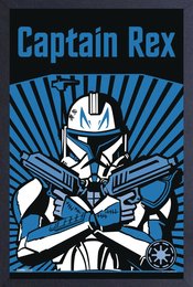 STAR WARS CLONE WARS REX PROPAGANDA 11X17 FRAMED POSTER (NET