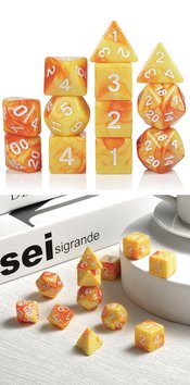 ACRYLIC DICE SOLAR FLARE 12PC SET