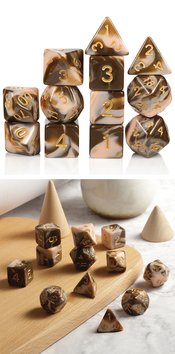 ACRYLIC DICE CHOCOLATE PUDDING 12PC SET