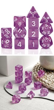 ACRYLIC DICE GRAPE 12PC SET