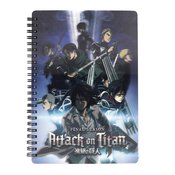 ATTACK ON TITAN GROUP 3D EFFECT NOTEBOOK