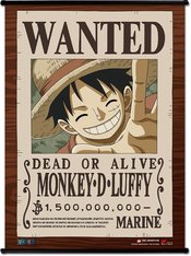 ONE PIECE WANTED POSTER LUFFY WALL SCROLL