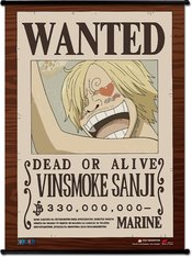 ONE PIECE WANTED POSTER SANJI WALL SCROLL