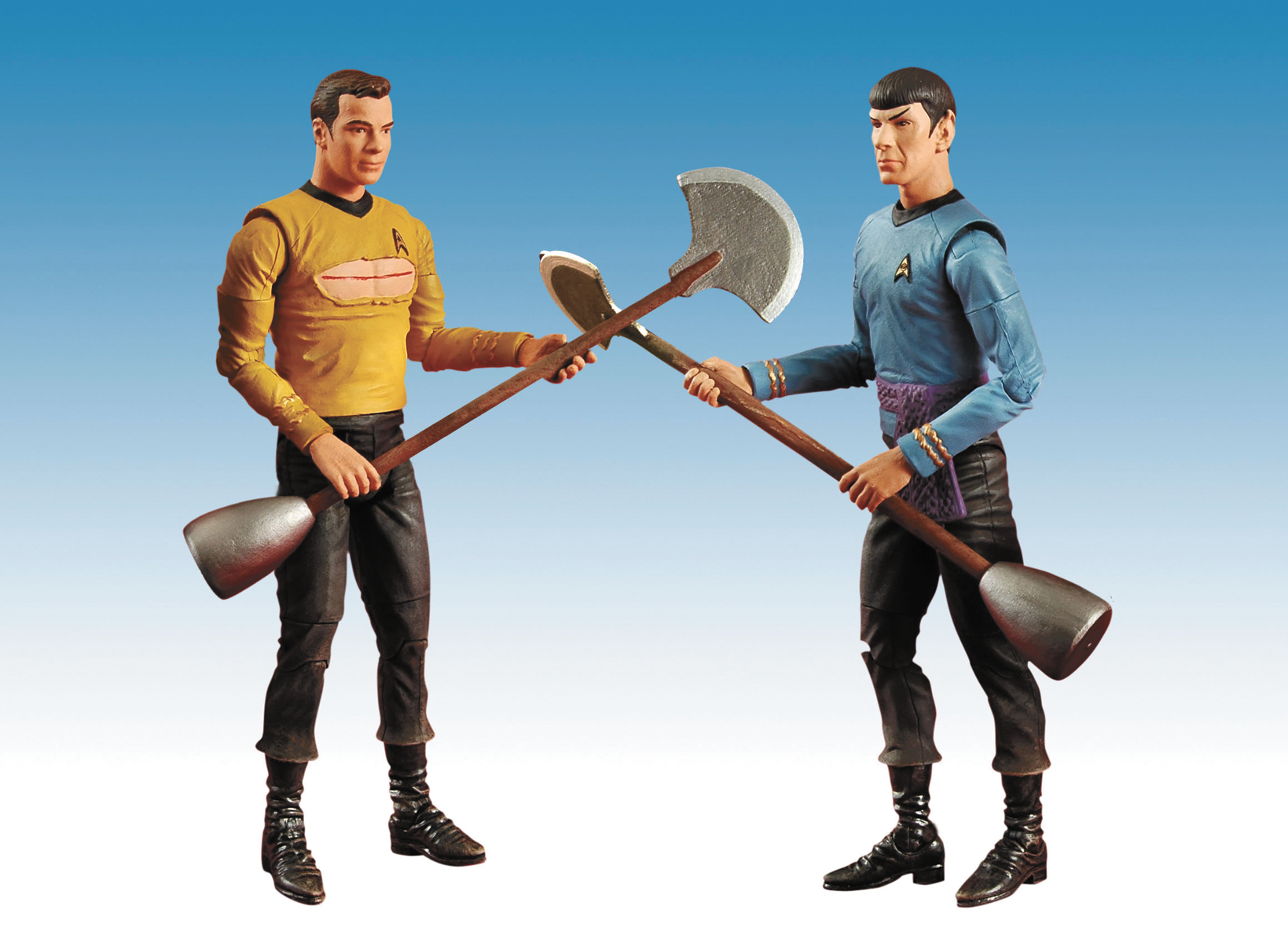 FEB084560 - ST TOS AMOK TIME 2PK SPOCK & KIRK AF SET - Previews World