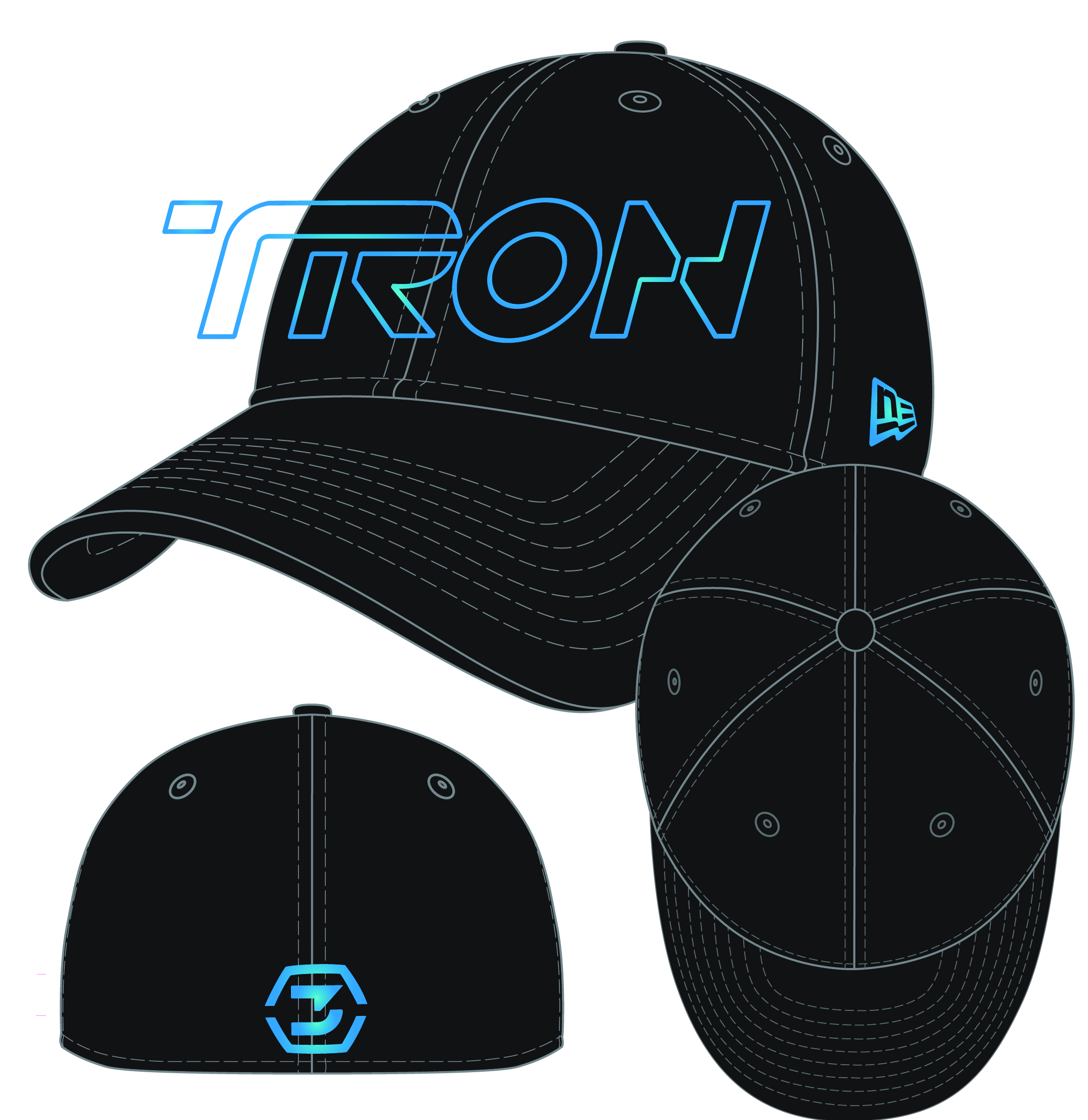 OCT101406 - TRON LEGACY DYAD FLEX FIT CAP M/L - Previews World