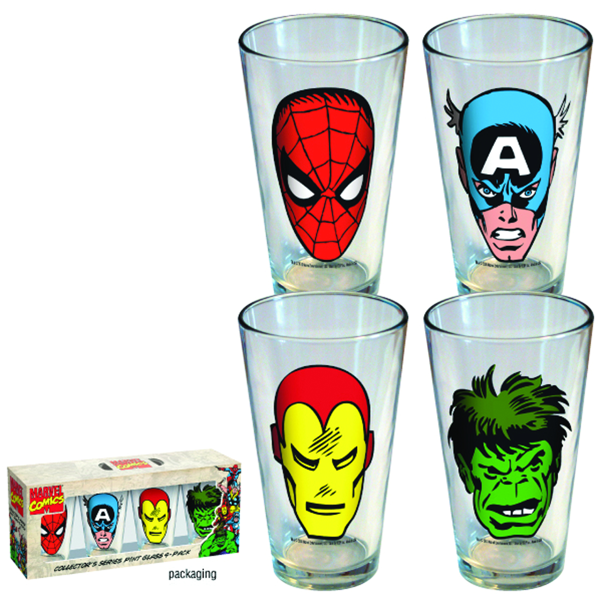 NOV111717 - MARVEL HEROES 4PC PINT GLASS SET - Previews World