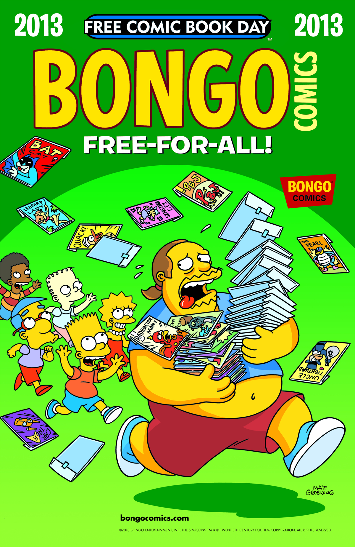 Н м 2013. Бонго комикс. Bongo Bongo Comics. Все комиксы издательства Bongo Comics. Simpsons Handbook.