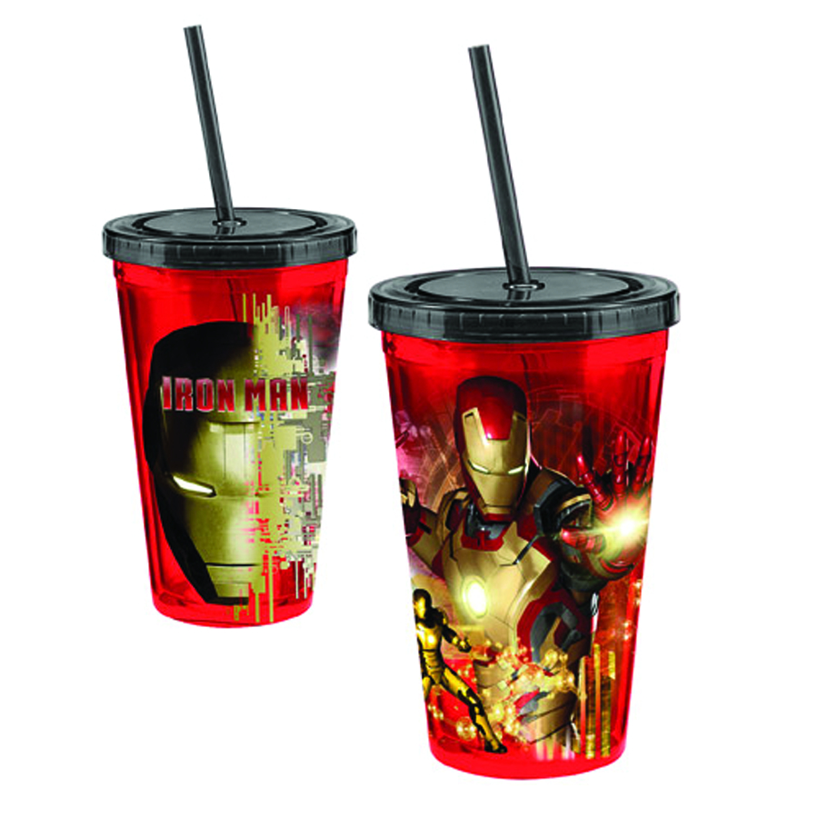 AUG132406 - IRON MAN 18OZ ACRYLIC TRAVEL CUP - Previews World