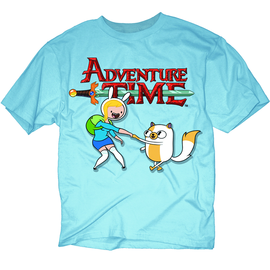 DEC131503 - ADVENTURE TIME FIONNA & CAKE PX BLUE T/S LG - Previews World