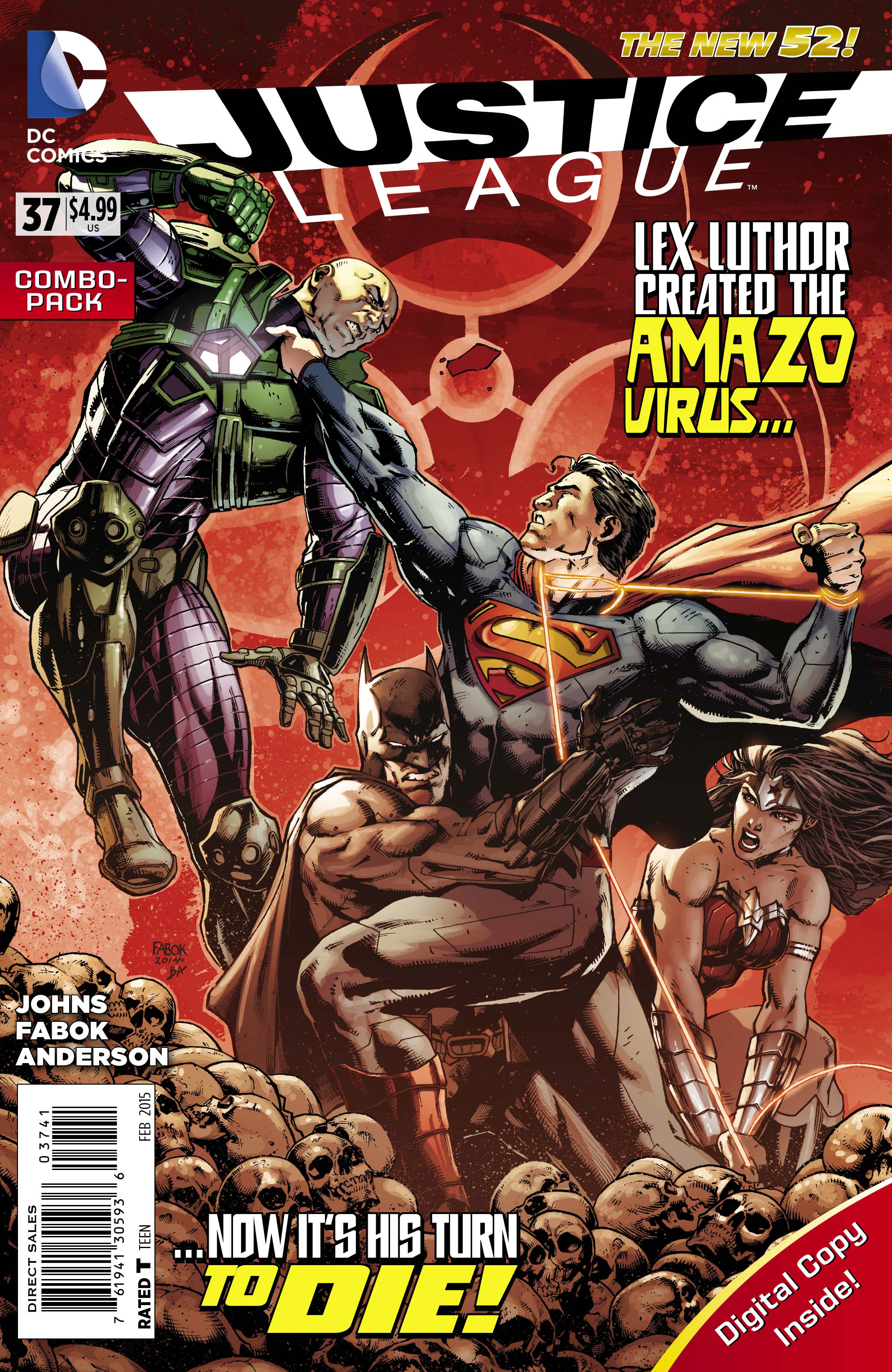 Oct140226 Justice League 37 Combo Pack Previews World