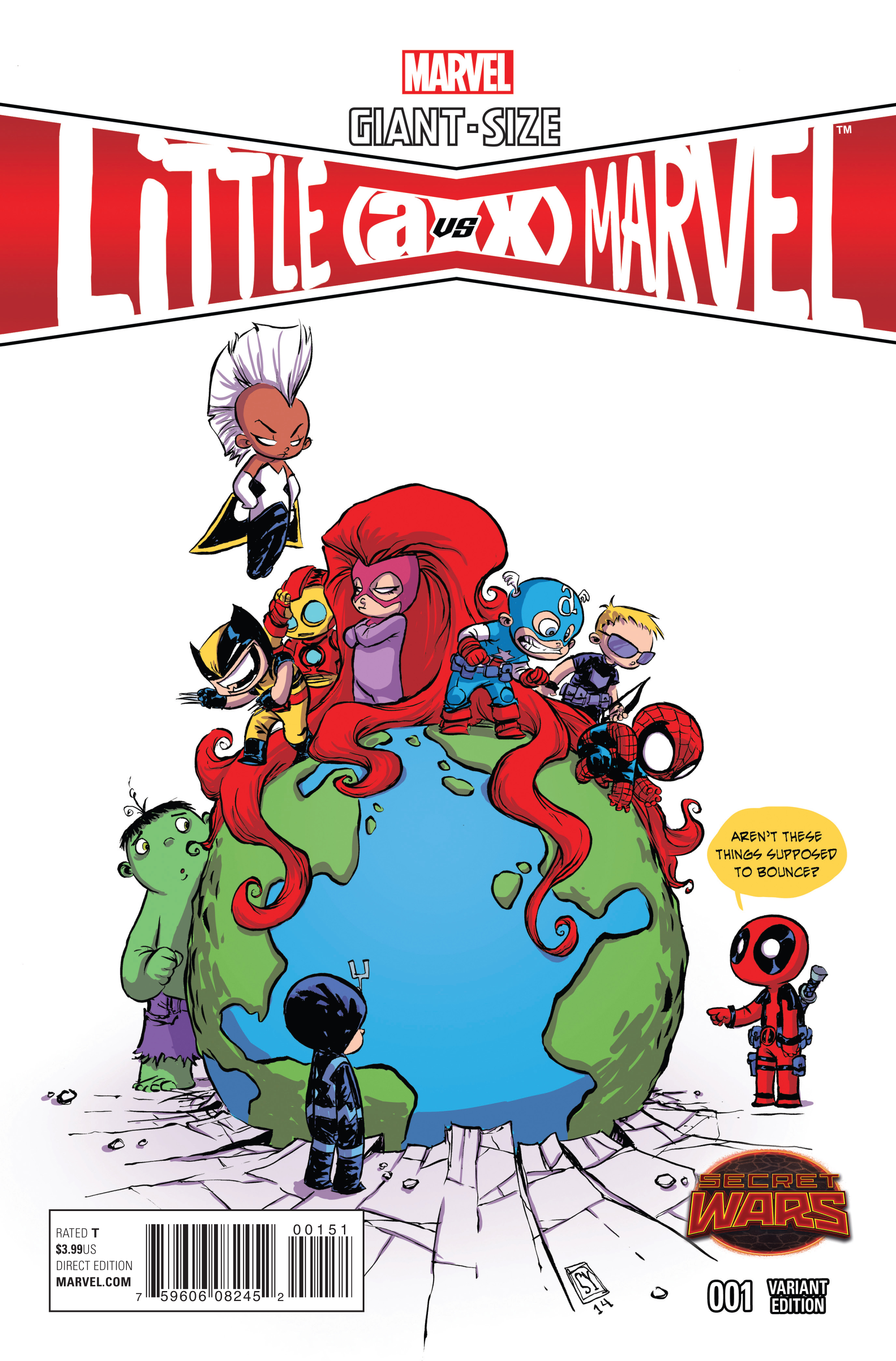 Little marvel. Giant Size little Marvel. Way of x #1 Cover c variant Skottie young Cover.