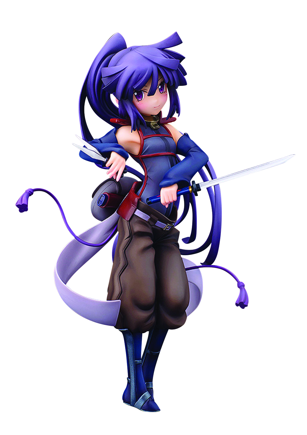 She has been sculpted by sculptor Amasu holding two kunai in one hand and h...