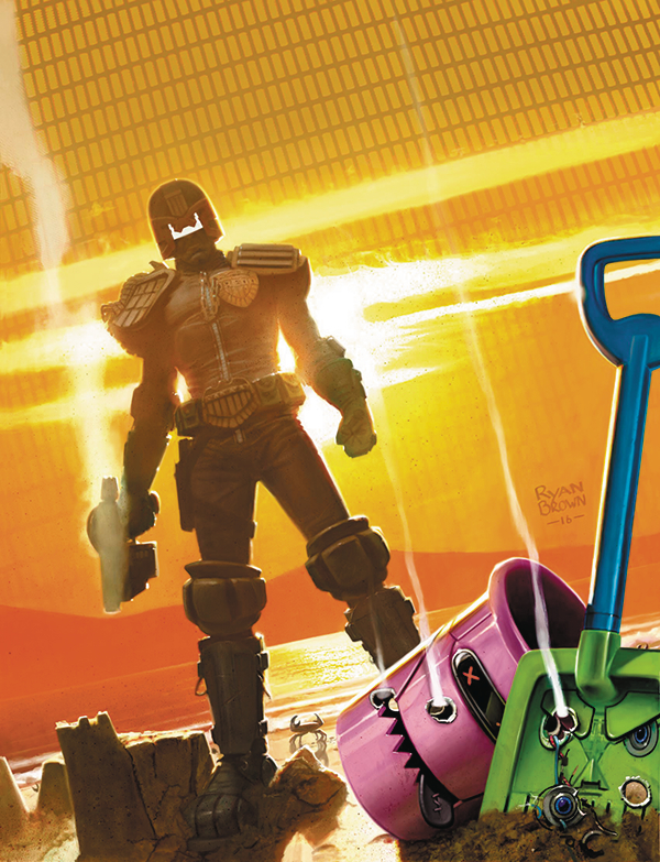 Robot hunt. Judge Dredd the Creep.