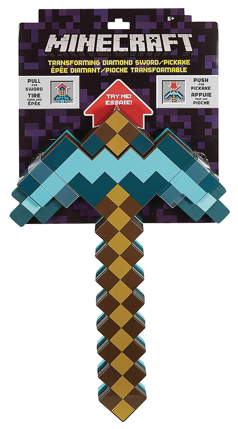 minecraft 2in1 transforming sword pickaxe