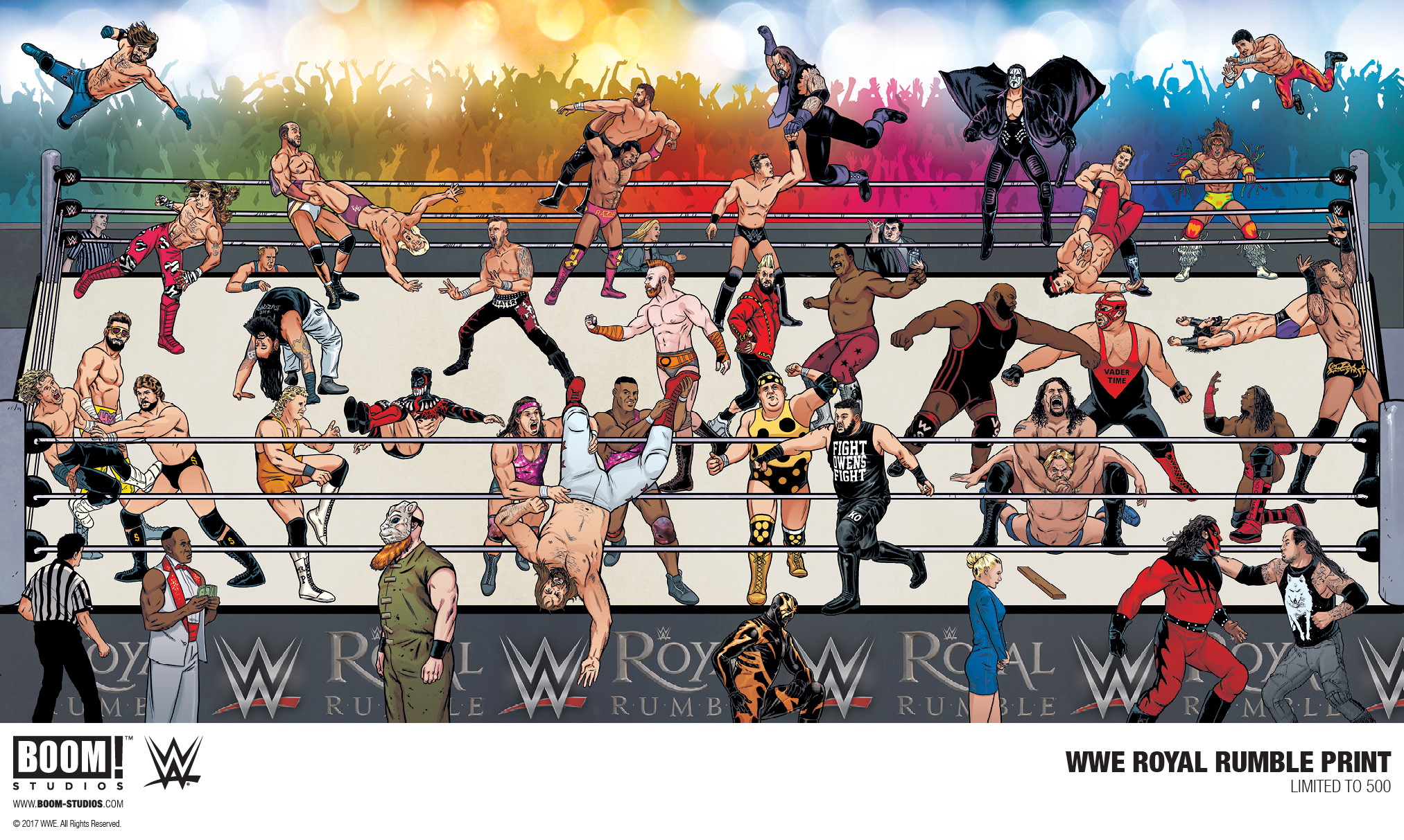 AUG178153 - LCSD 2017 WWE ROYAL RUMBLE PRINT - Previews World