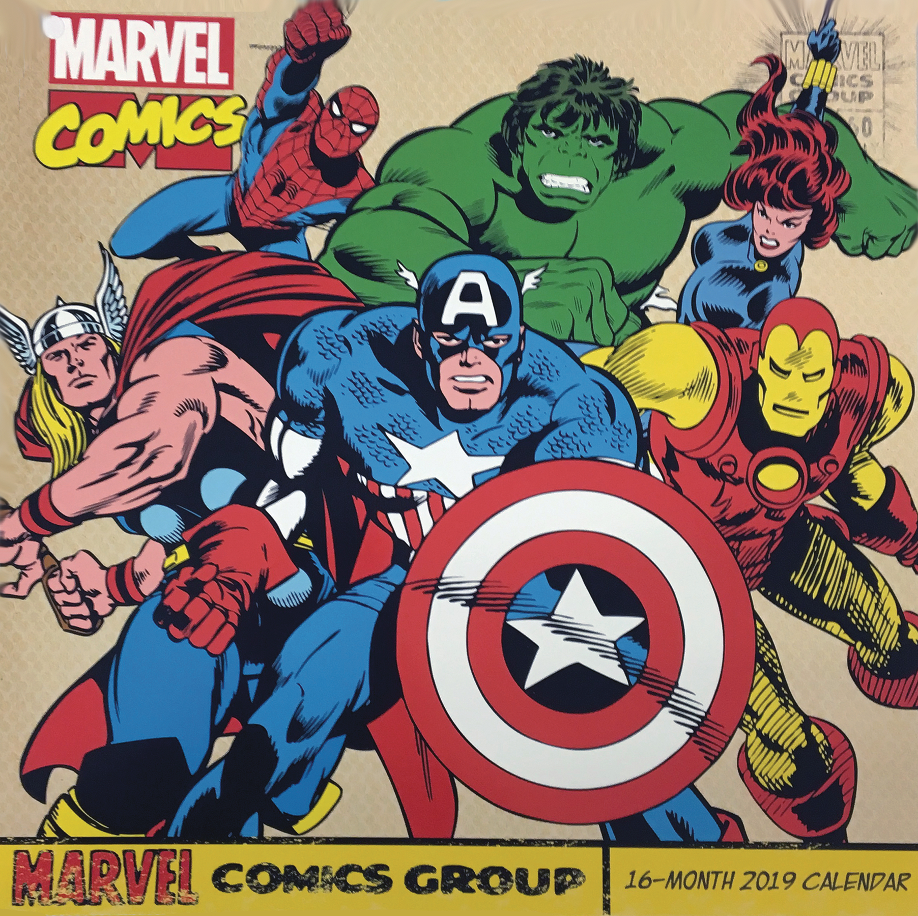 APR182123 - MARVEL COMICS RETRO 2019 WALL CALENDAR - Previews World