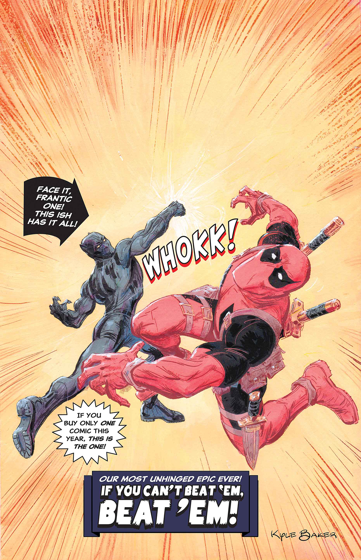 Dec180980 Black Panther Vs Deadpool 5 Of 5 Baker Var