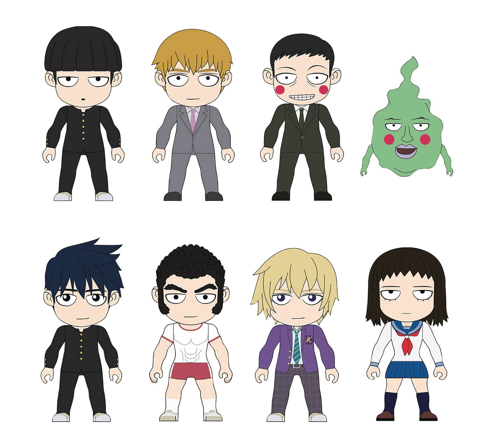 Mob psycho characters. Psycho characters. Psycho character Design.