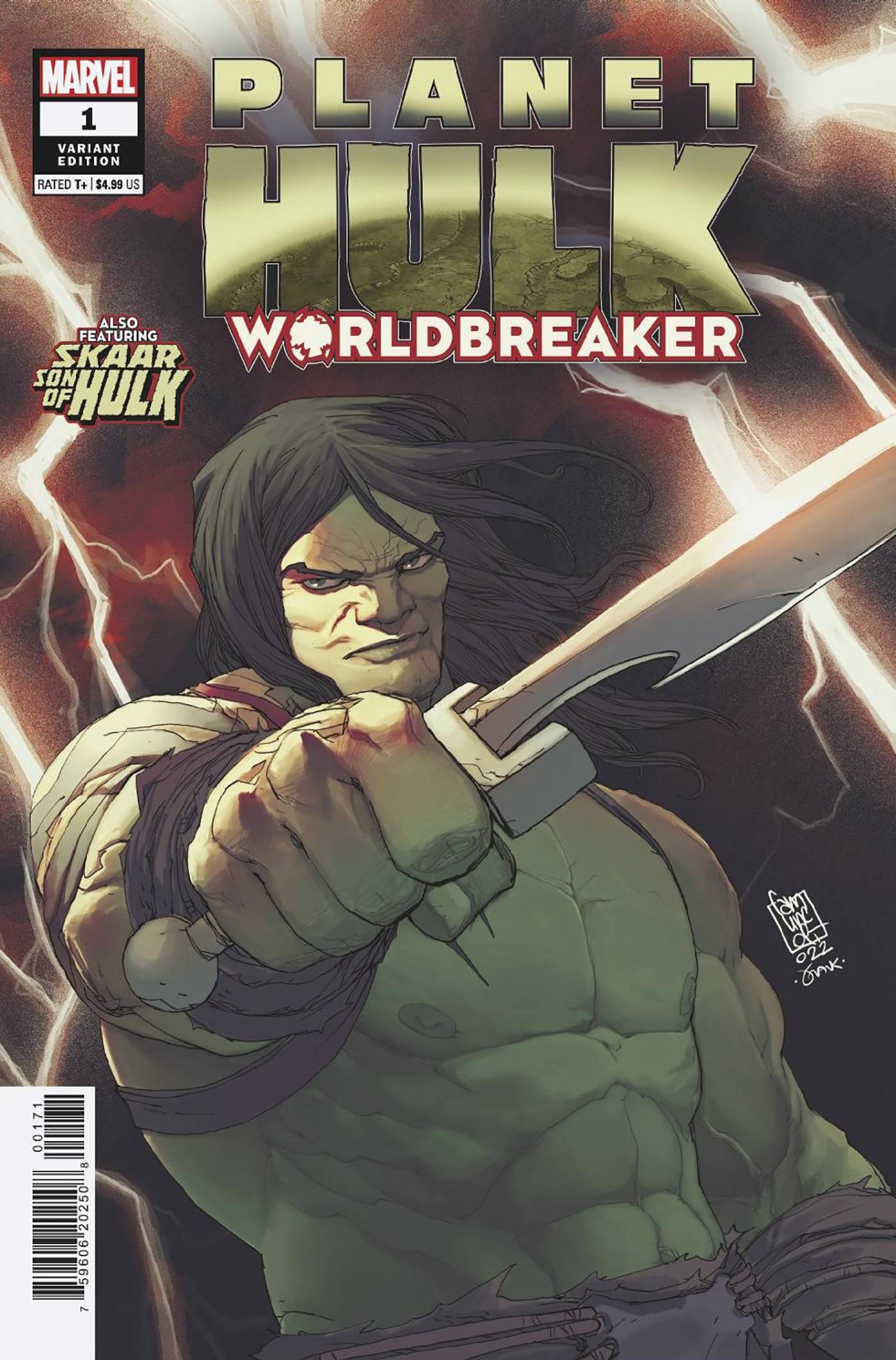 JUL228240 PLANET HULK WORLDBREAKER 1 OF 5 CAMUNCOLI SKAAR VAR   STL248935 