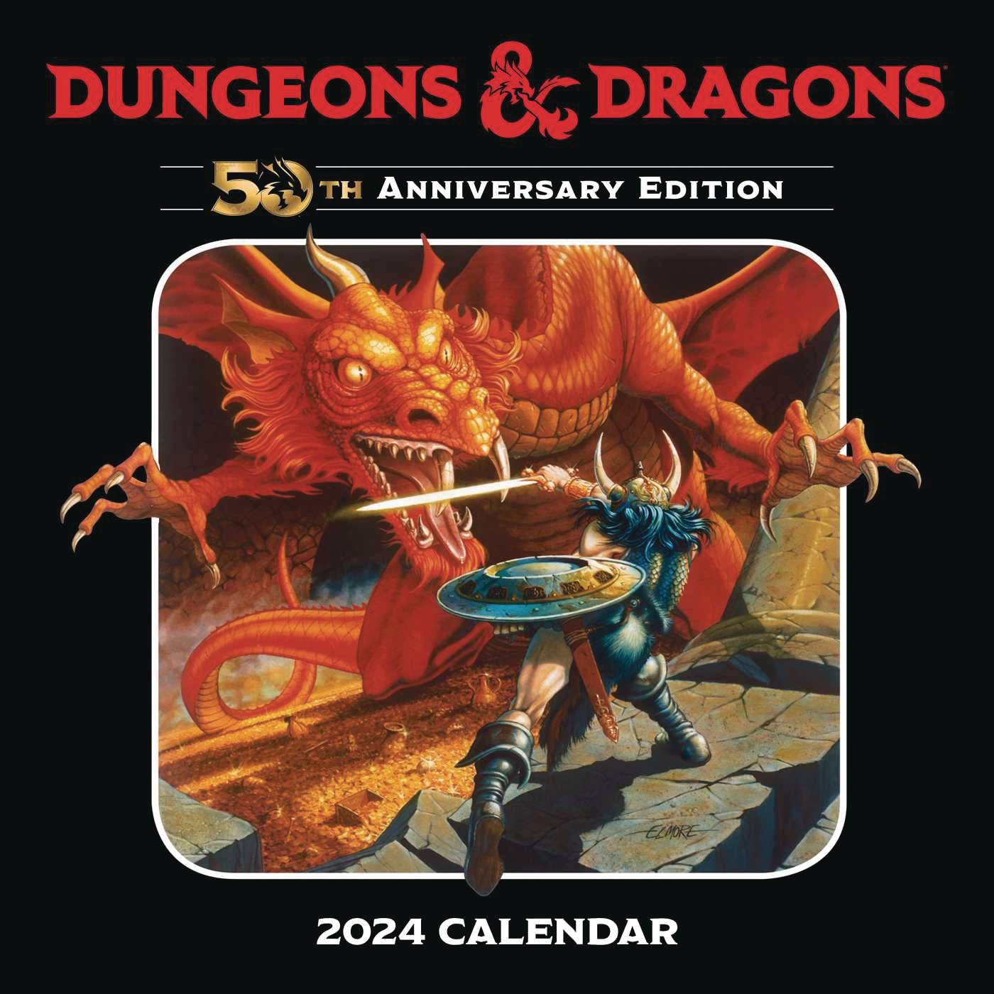 APR231163 DUNGEONS DRAGONS 2024 WALL CALENDAR 50TH ANNIV Previews 