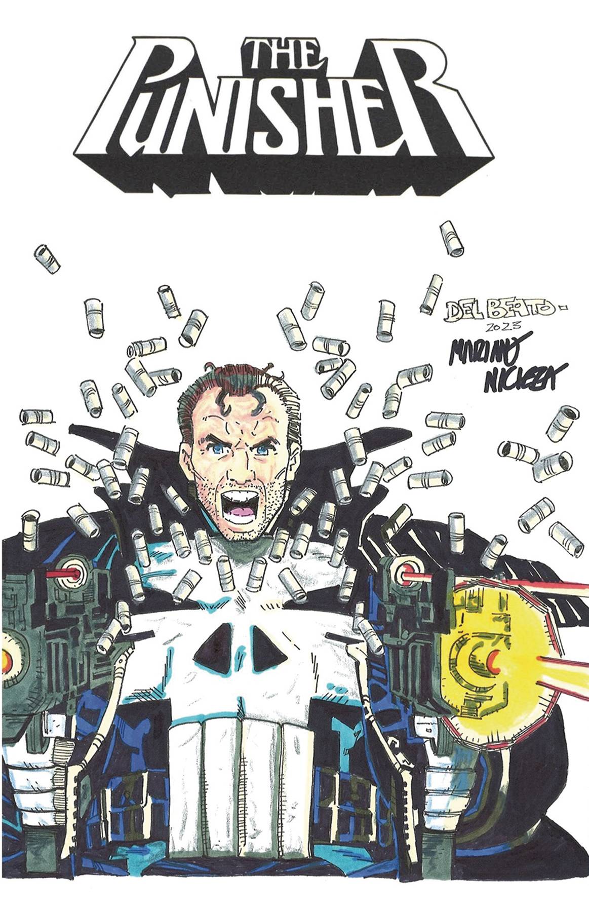 SEP231658 - DF MARVEL CVR NICIEZA DELBEATO PUNISHER WZ #1 HOMAGE SKETCH ...