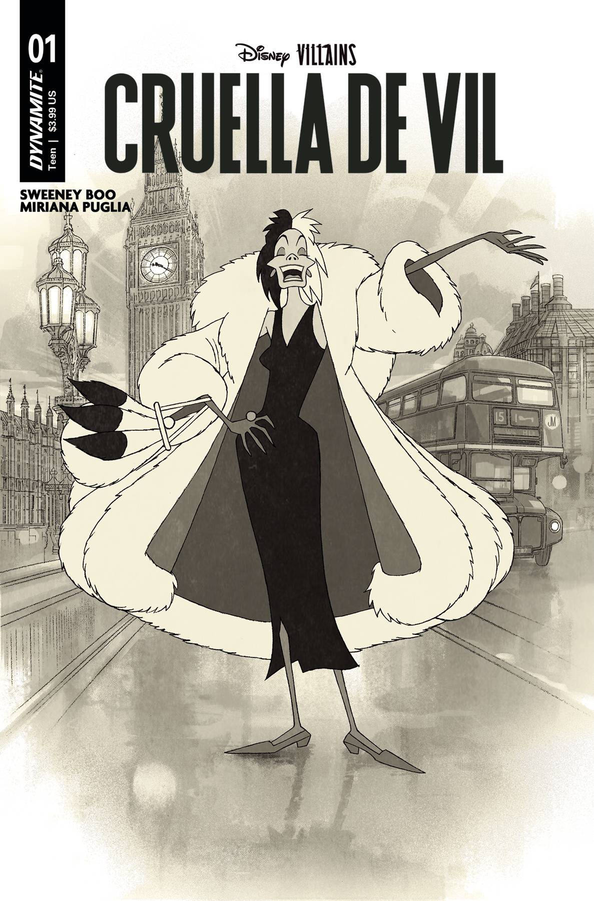 Disney villains cruella <b>de</b> <b>VIL</b> #1 cvr L 7 copy foc incv MIDD (OCT239112) .