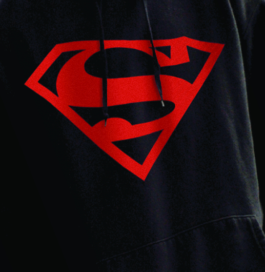 black and red superman logo