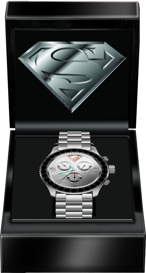 JAN084419 SUPERMAN CHRONOGRAPH LTD ED WATCH IN ENAMELED BX