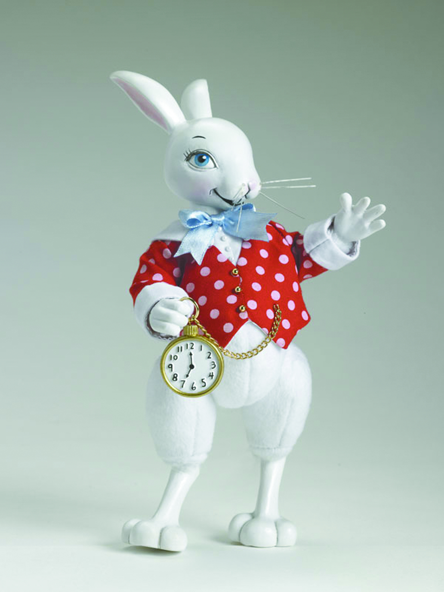 White Rabbit Alice in Wonderland Needle Felted Interior Toy 