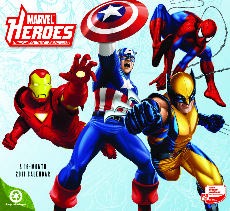 APR101287 MARVEL HEROES 2011 16 MONTH WALL CALENDAR Previews World