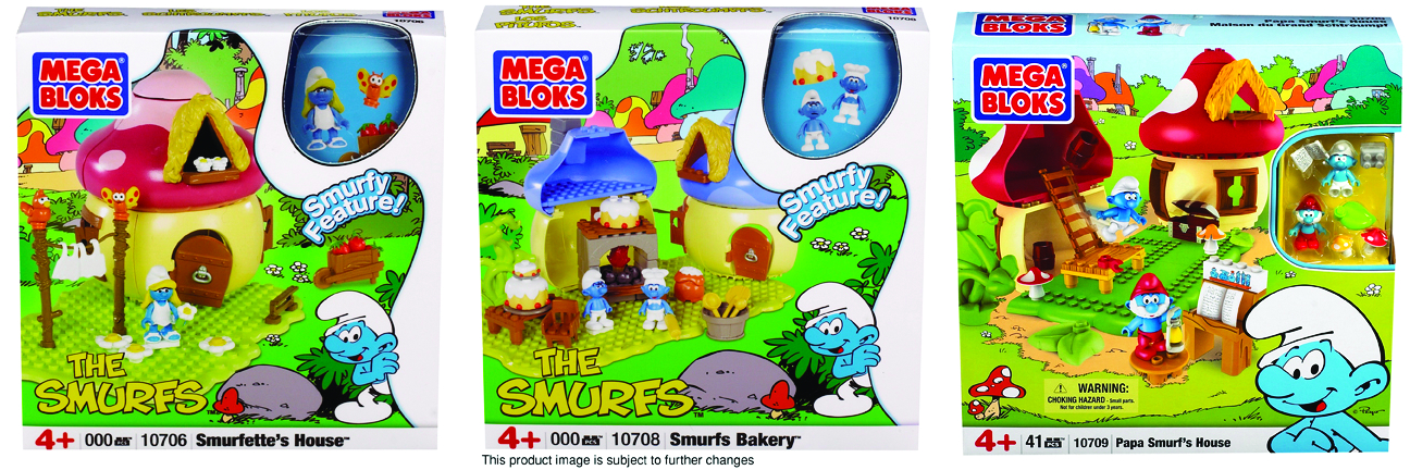 Mega Bloks The Smurfs Schoolin’ Smurfs Playset #10768 Loose 2013 Complete