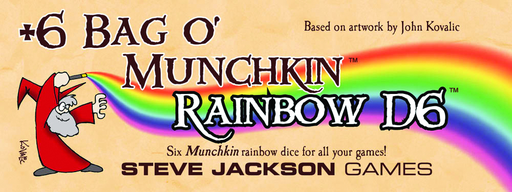 JAN111967 - MUNCHKIN +6 BAG O MUNCHKINS RAINBOW D6 - Previews World