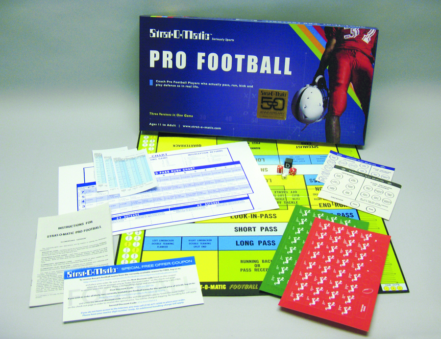 Strat-o-matic Pro football game. 1972 season