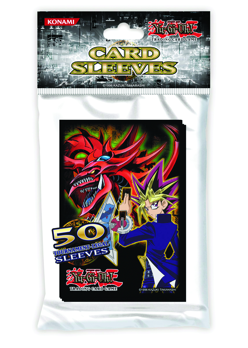 JAN118190 - YU GI OH TCG 5DS YUGI & SLIFER CARD SLEEVE DIS - Previews World