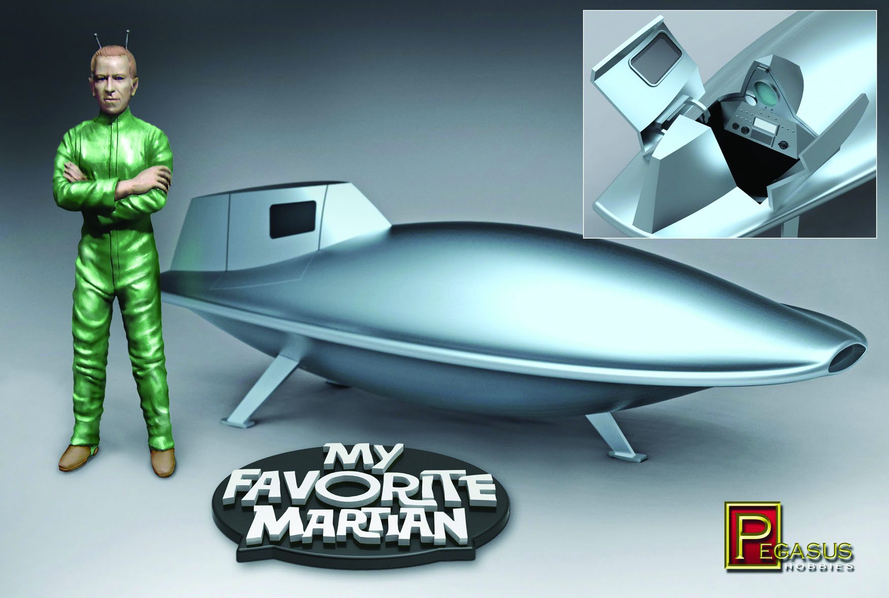 MAY111814 - MY FAVORITE MARTIAN SPACESHIP & UNCLE MARTIN MODEL KIT 