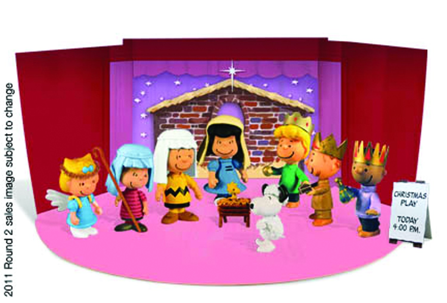 2011 Peanuts Christmas Pageant Musical Figurine Away In A Manger