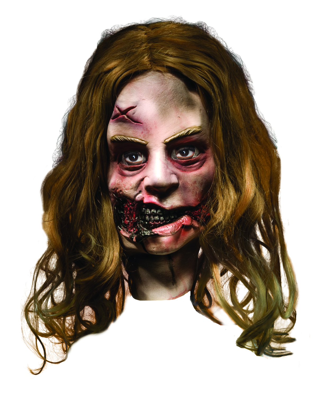 female zombie walking