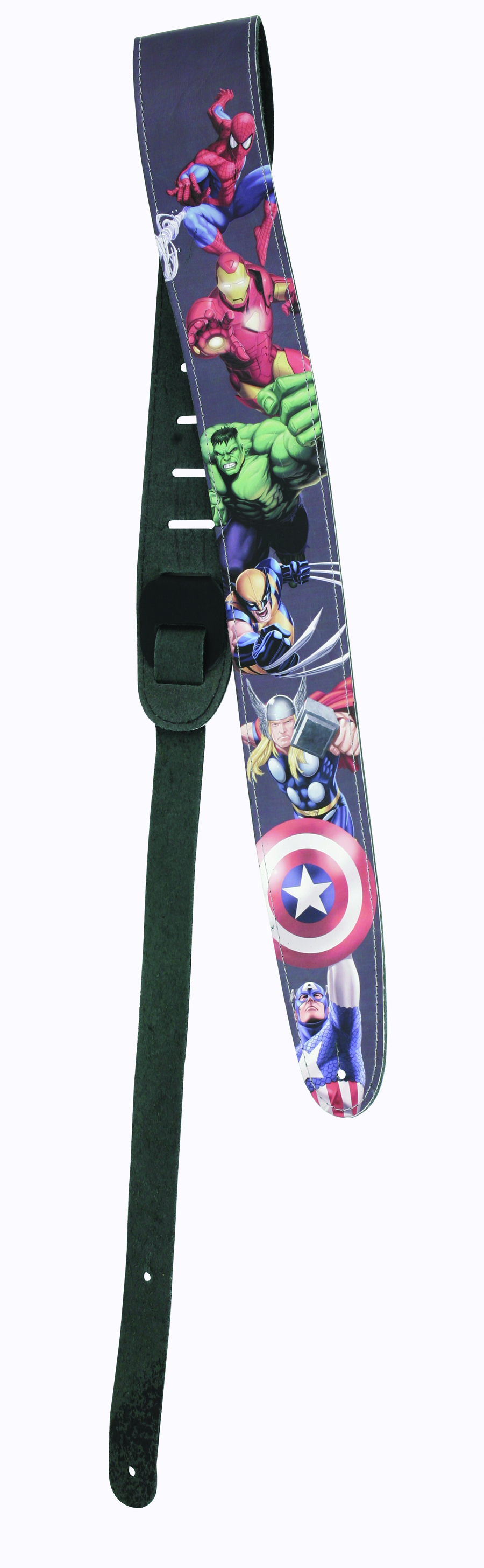 AUG112006 - MARVEL SIX LEATHER GUITAR STRAP - Previews World